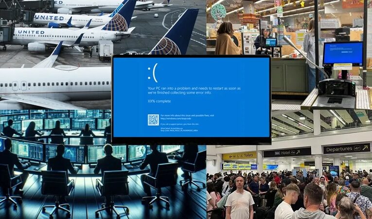 Caos en aeropuertos: Miles de vuelos afectados por apagón informático